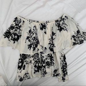 Lulus off shoulder floral top